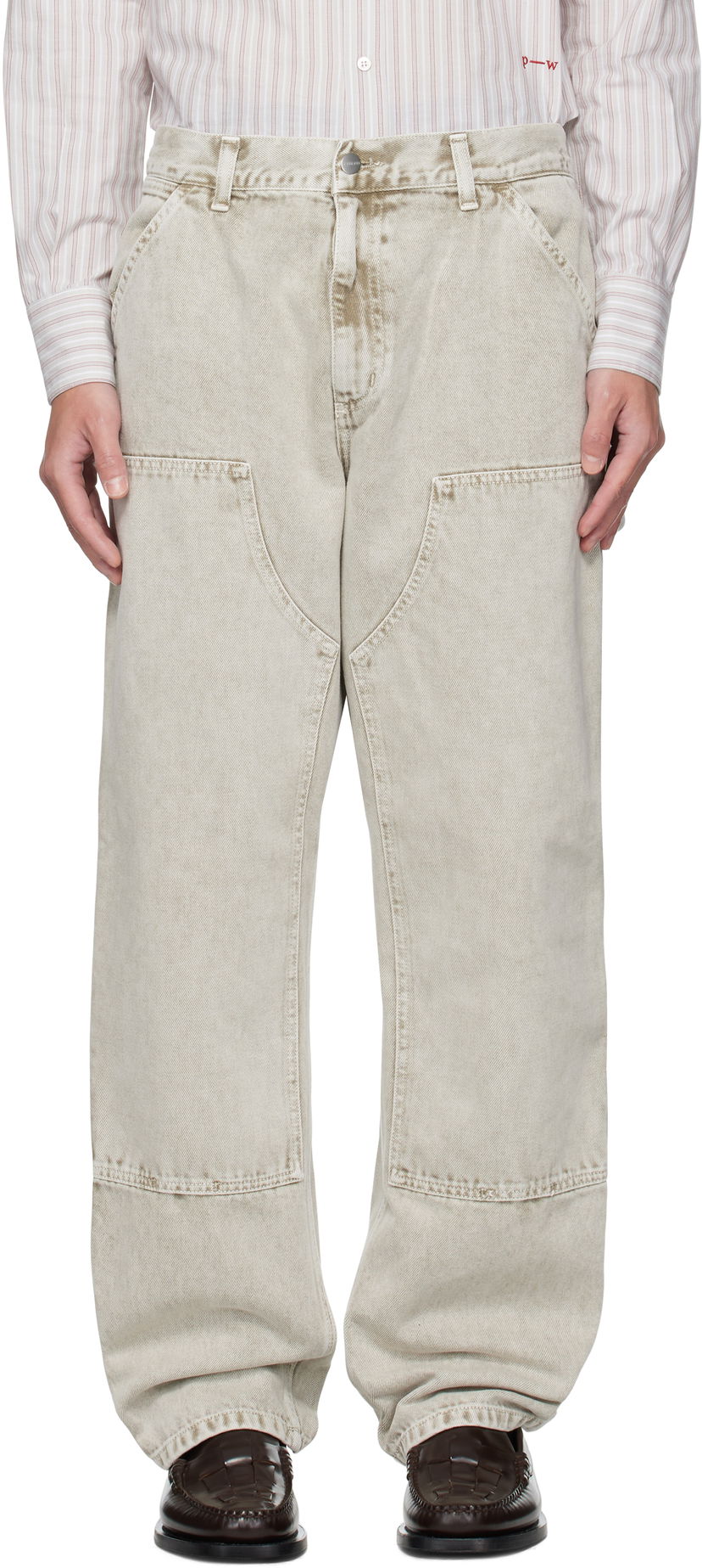 Jeans Carhartt WIP Carhartt WIP Double Knee Jeans Beige | I035825