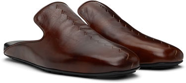 Tøj Bottega Veneta Bottega Veneta Roma Leather Slippers Brun | 816591V54T03369, 3