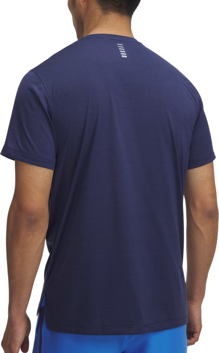 T-shirt Under Armour LAUNCH Striped Short Sleeve T-Shirt Mørkeblå | 1382582-403, 1