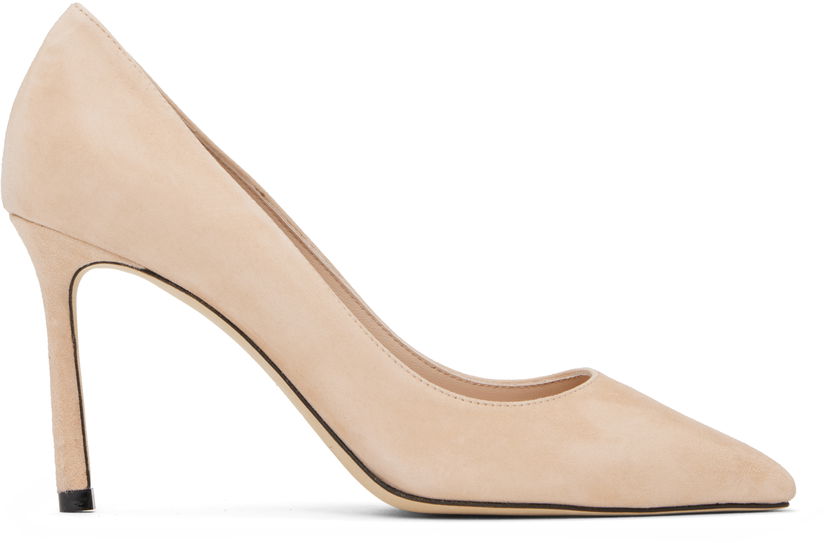 Sneakers og sko Jimmy Choo Jimmy Choo Romy 85 Suede Heels Beige | ROMY 85