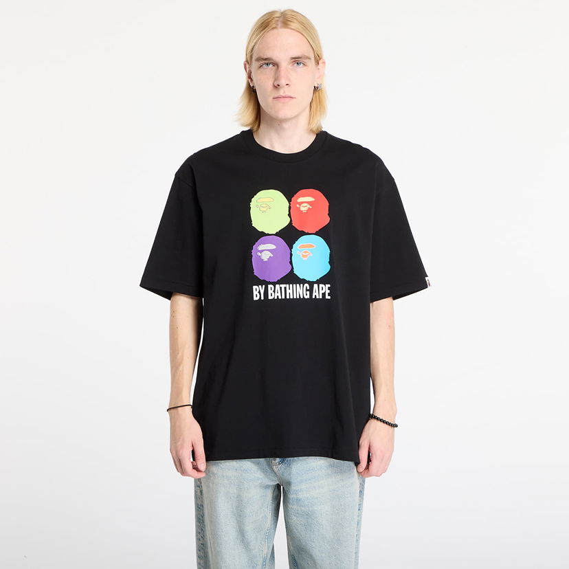 T-shirt BAPE Apple Graphic Relaxed Fit Tee Sort | 001TEL801308MBLK