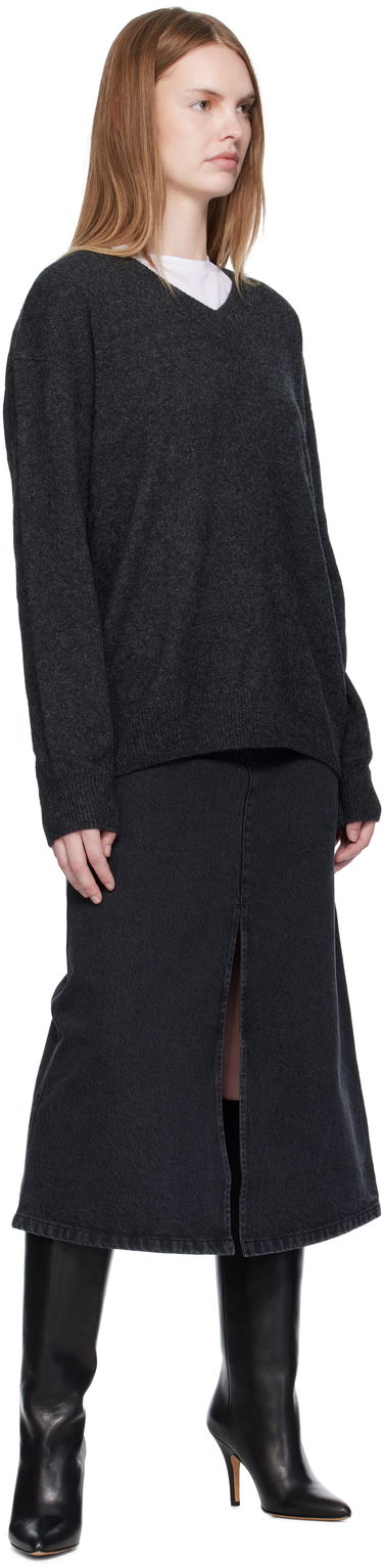 Nederdel A.P.C. A.P.C. Georgia Denim Midi Skirt Sort | COHDK-F06423, 3
