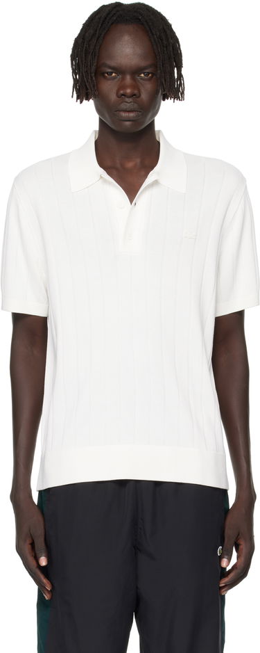 Polo skjorte Lacoste Ribbed Knit Polo Hvid | AH5339_70V, 0