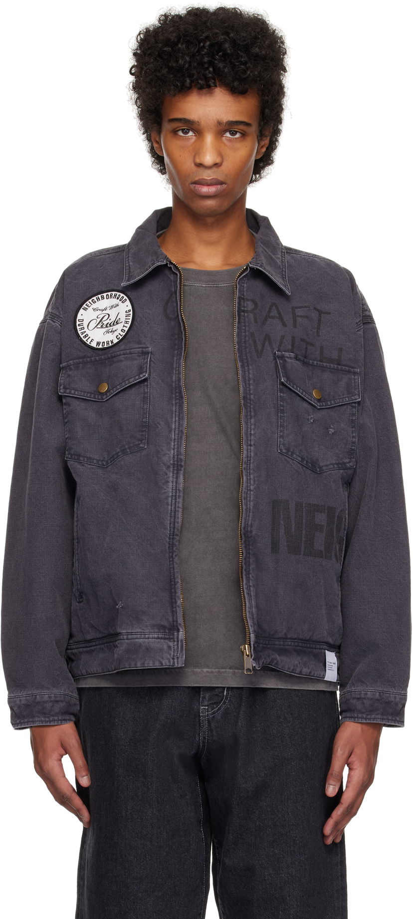 Jakke Neighborhood Neighborhood Duck Work Jacket Grå | 242UTNH-JKM02
