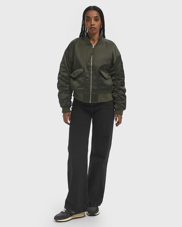 Bomberjakke Levi's ANDY TECHY Satin Bomber Jacket Grøn | A7262-0008, 1