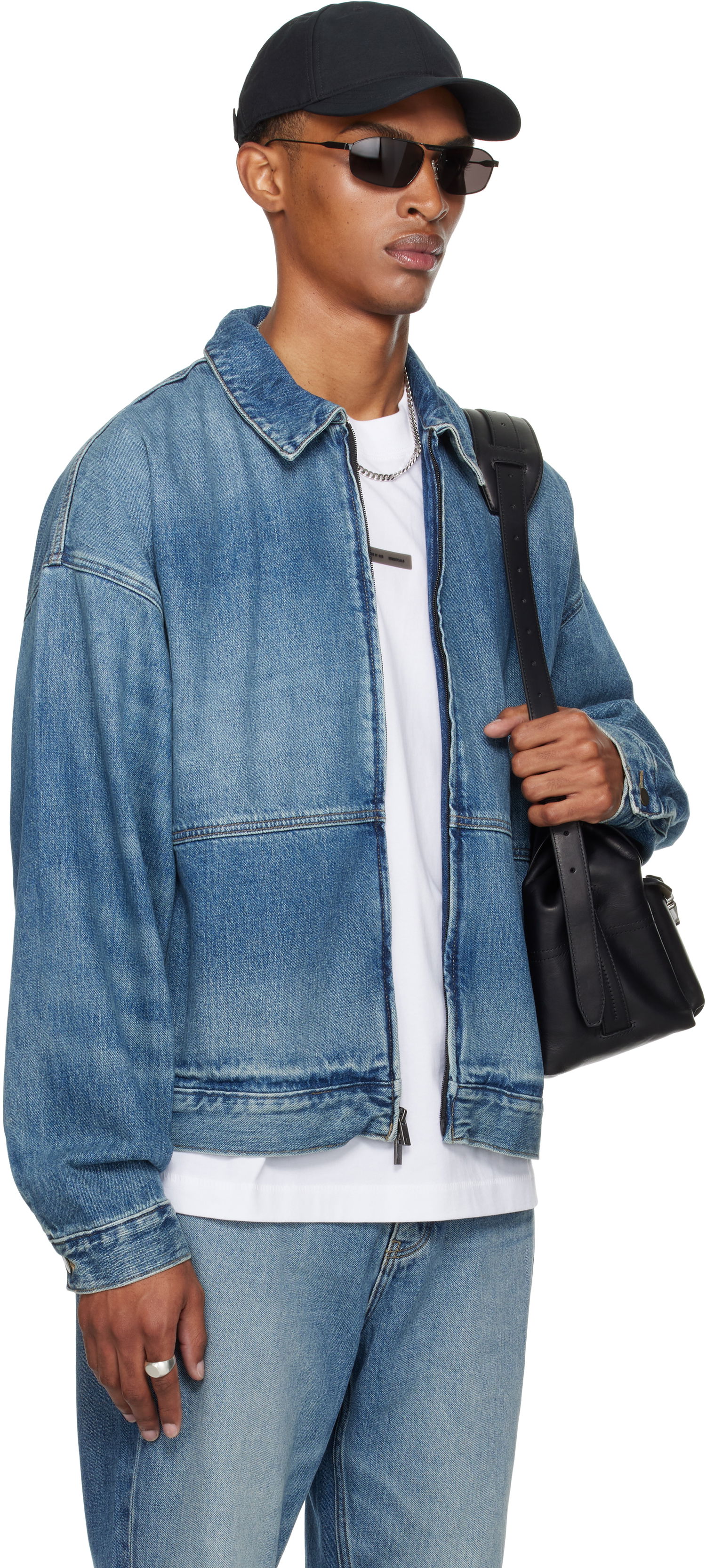 Jakke Fear of God Fear of God ESSENTIALS Denim Trucker Jacket Blå | 202SP254270F, 1