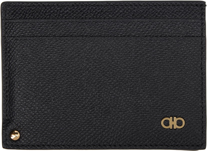 Tegnebog FERRAGAMO Card Holder Leather Sort | 775660