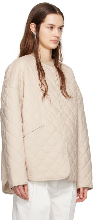 Puffer jakke TOTEME TOTEME Quilted Snap Button Jacket Beige | 241-WRO1116-FB0157, 1