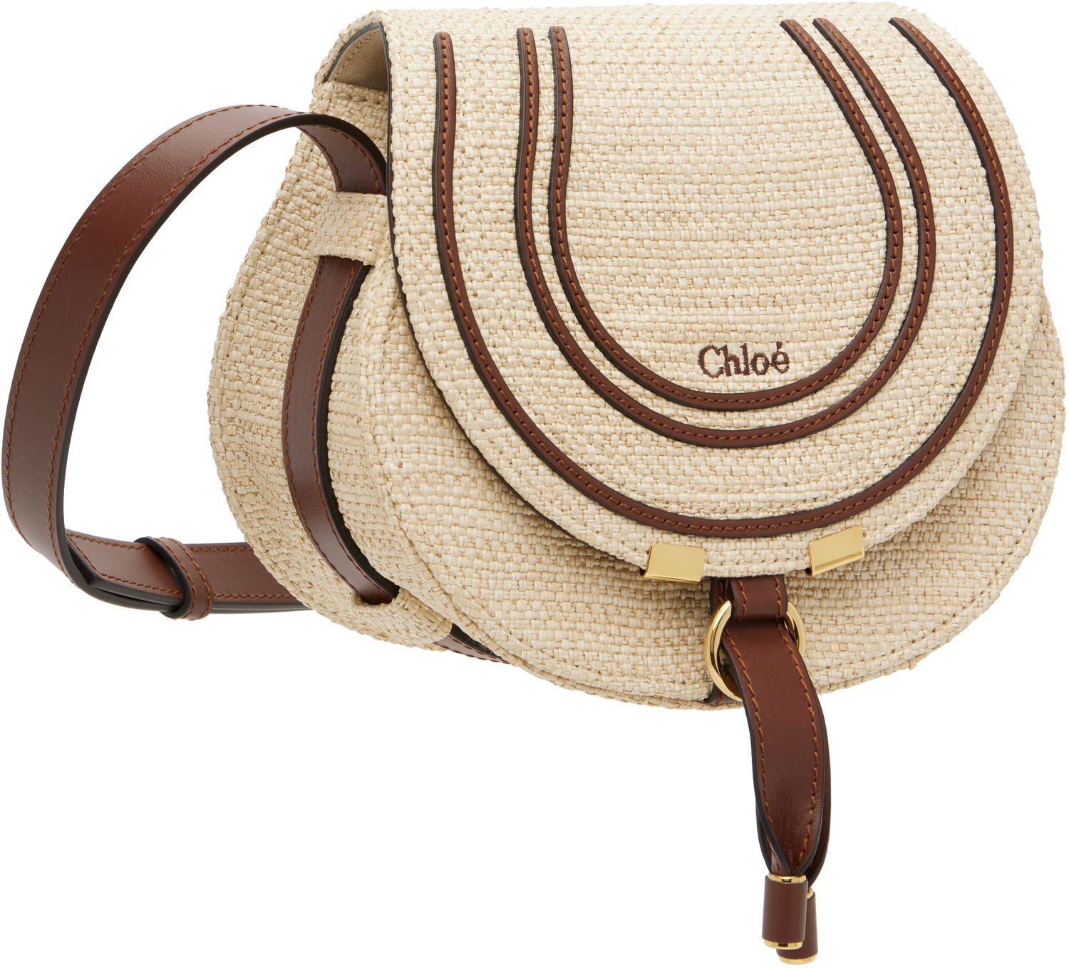 Skuldertaske CHLOÉ Chloé Small Marcie Saddle Bag Beige | CH25US680P19, 1