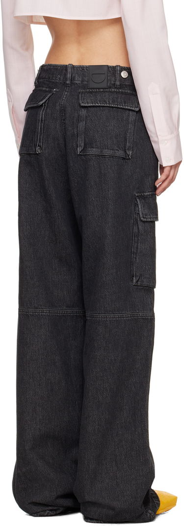 Cargo bukser Coperni Coperni Faded Denim Cargo Pants Sort | COPP40852, 2