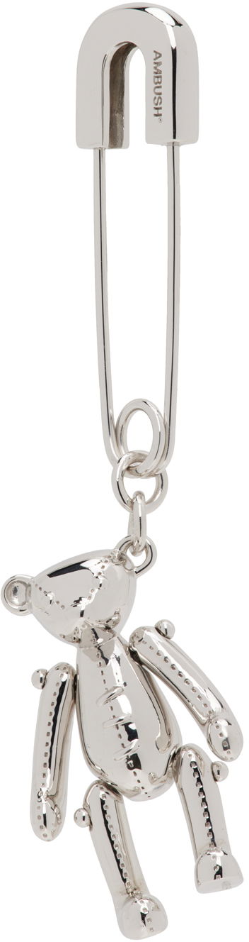 Øreringe Ambush Teddy Bear Charm Earring "Silver" Metalisk | BMOD008S24BRA0017200, 1