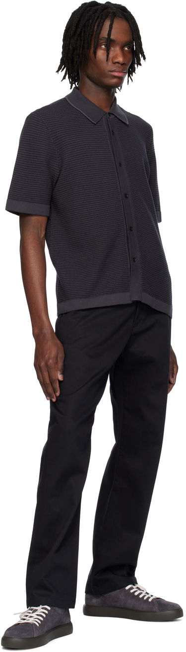 Polo skjorte rag & bone Rag & Bone Harvey Striped Jacquard Knit Polo Sort | MBS25S025BC25, 3