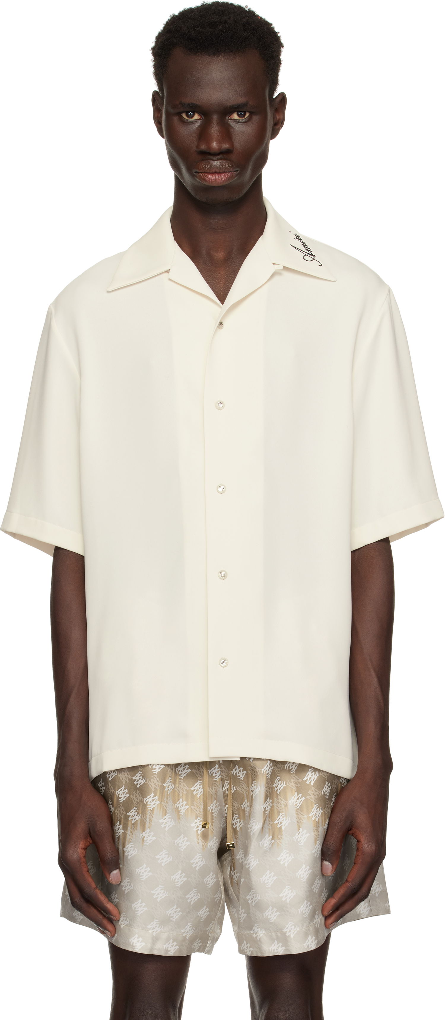 Skjorte AMIRI Amiri Camp Shirt Hvid | AMSTCA1127, 0