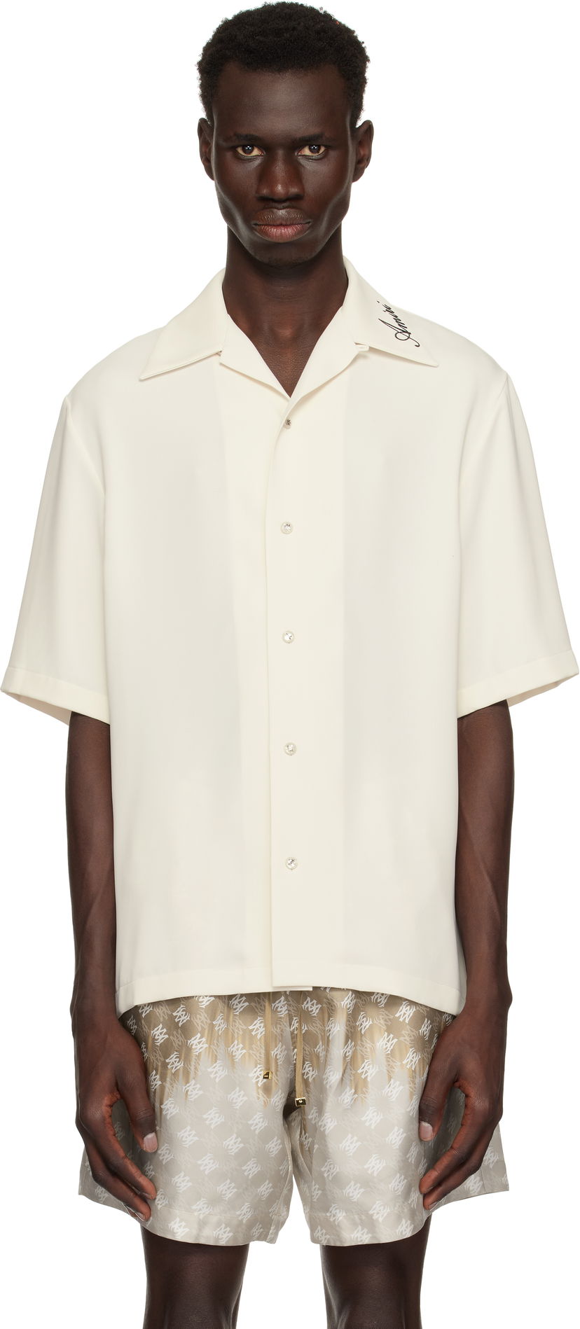 Skjorte AMIRI Amiri Camp Shirt Hvid | AMSTCA1127