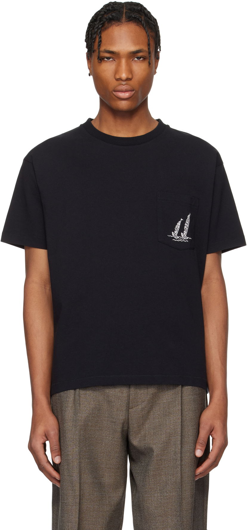 T-shirt Bode Bode 'Recreation' Sails Pocket Tee Sort | MRS25CS052
