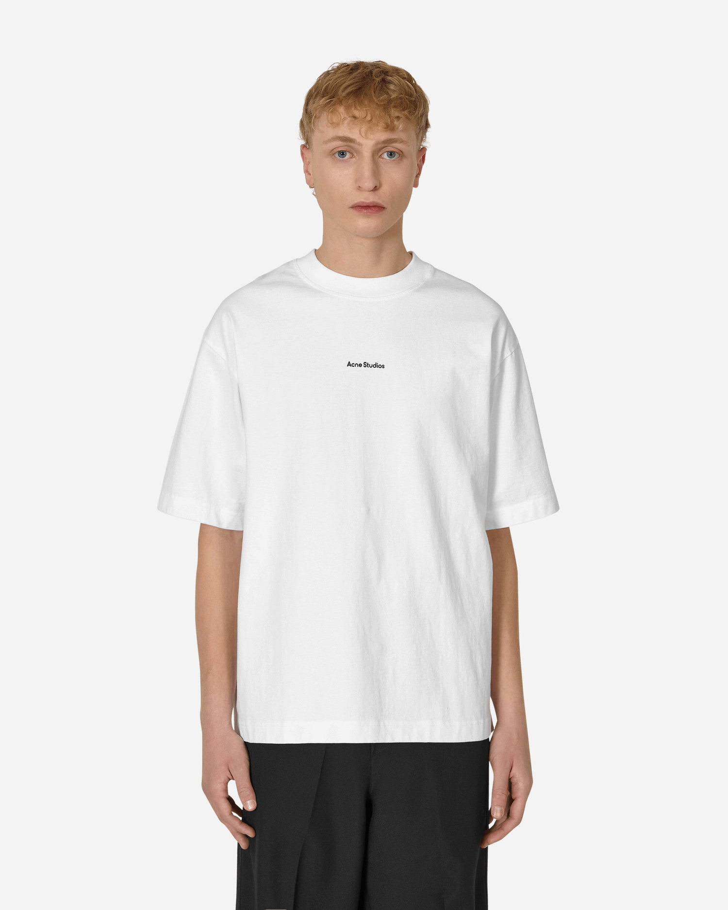 T-shirt Acne Studios Extorr Stamp Logo Tee Hvid | BL0278-183, 1