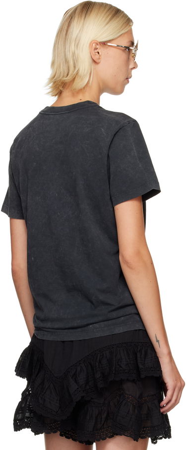 T-shirt Isabel Marant Étoile Etoile Zoeline Short Sleeve Washed Graphic Print T-Shirt Sort | TS0147FA-C3N07E, 2