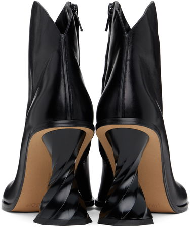 Tøj JW Anderson JW Anderson Twisted Heel Ankle Boots Sort | ANW43211A, 1