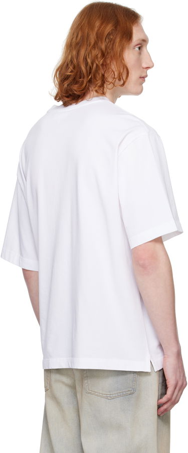 T-shirt MAISON KITSUNÉ Maison Kitsuné Fox Head Patch Oversize T-Shirt Hvid | OM00128KJ0119, 2
