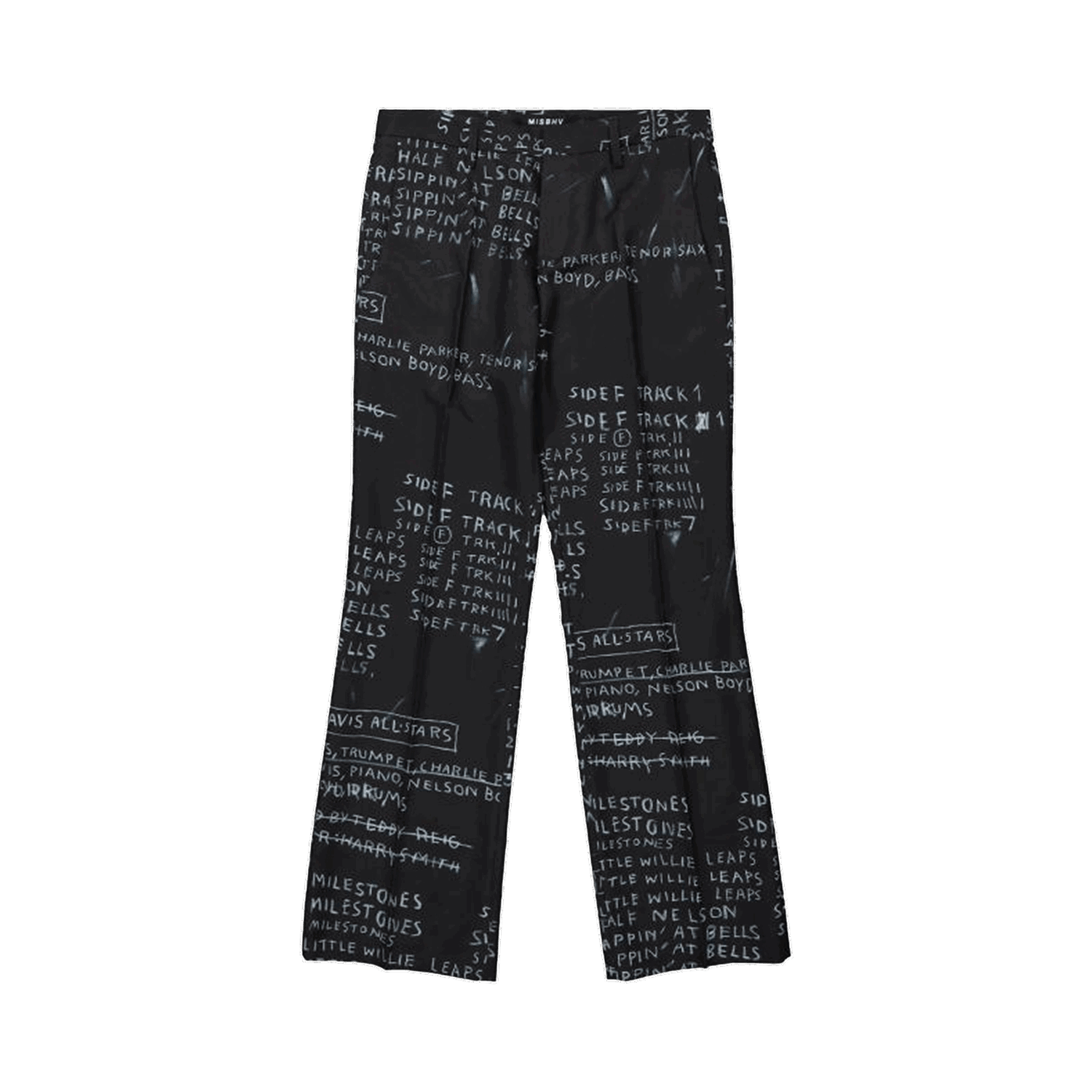 Bukser MISBHV Basquiat Edition Discography Flared Trousers Sort | 122U760B, 0
