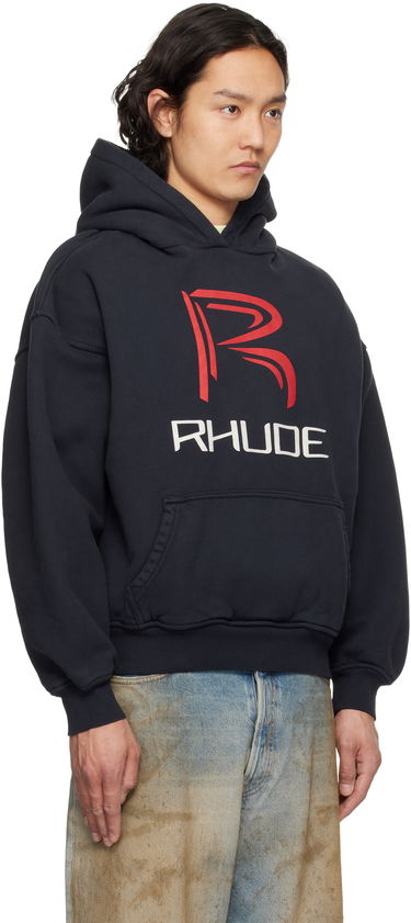 Sweatshirt Rhude Rhude Circuit Logo Hoodie Mørkeblå | RHSS25HO02012, 1