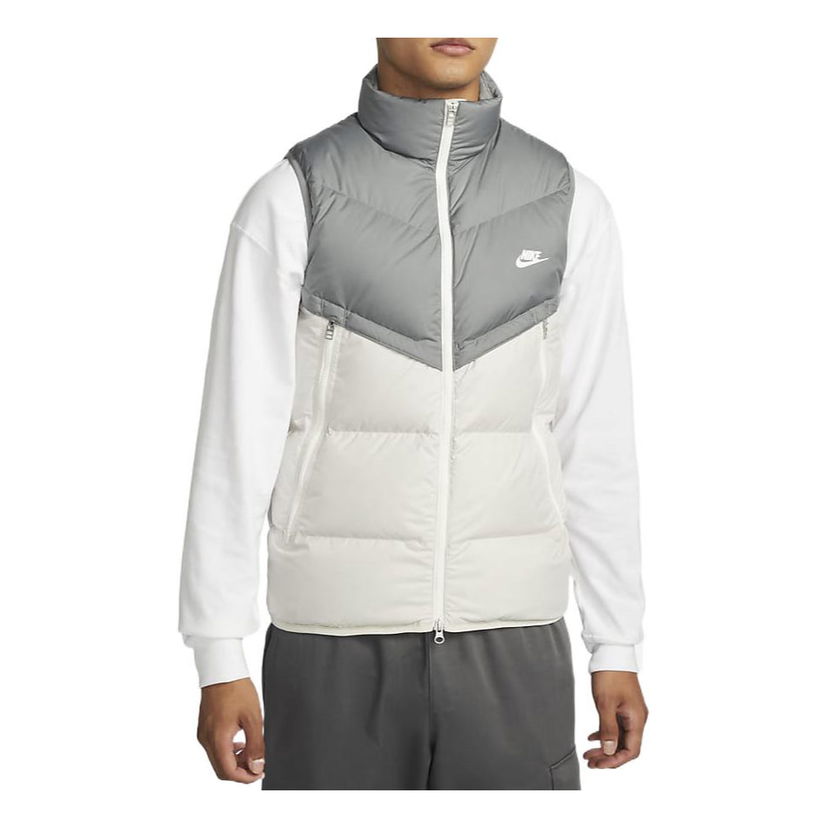 Vest Nike Stand Collar Down Vest Hvid | DV1136-084