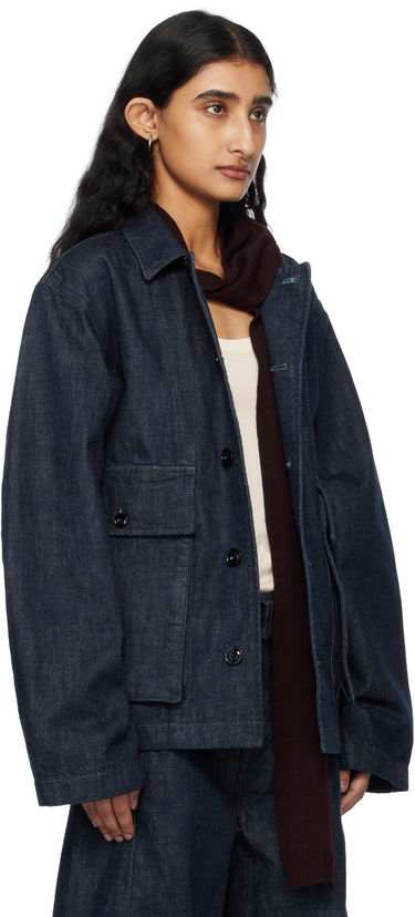 Jakke LEMAIRE LEMAIRE Boxy Denim Jacket Blå | OW306 LD068, 4