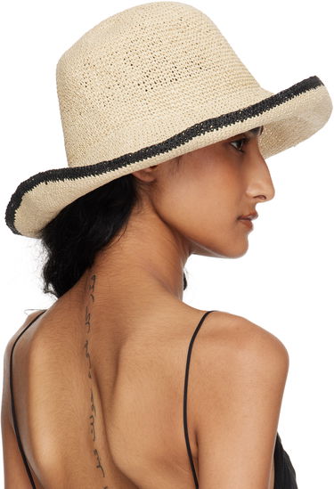 Hat TOTEME TOTEME Paper Straw Beach Hat Beige | 253-WSH0027-FB0489, 4