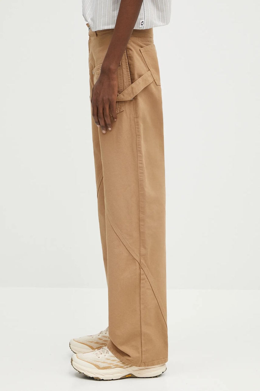 Cargo bukser JW Anderson JW Anderson Twisted Workwear High Waist Wide Leg Pants Beige | TR0405.PG1744.130, 1