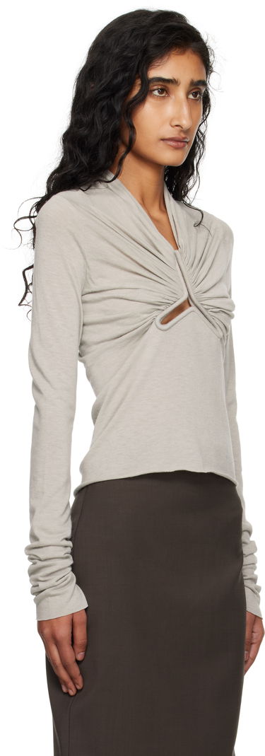 T-shirt Rick Owens Rick Owens Allanah Long Sleeve T-Shirt Sort | RP02E4266 JR, 4