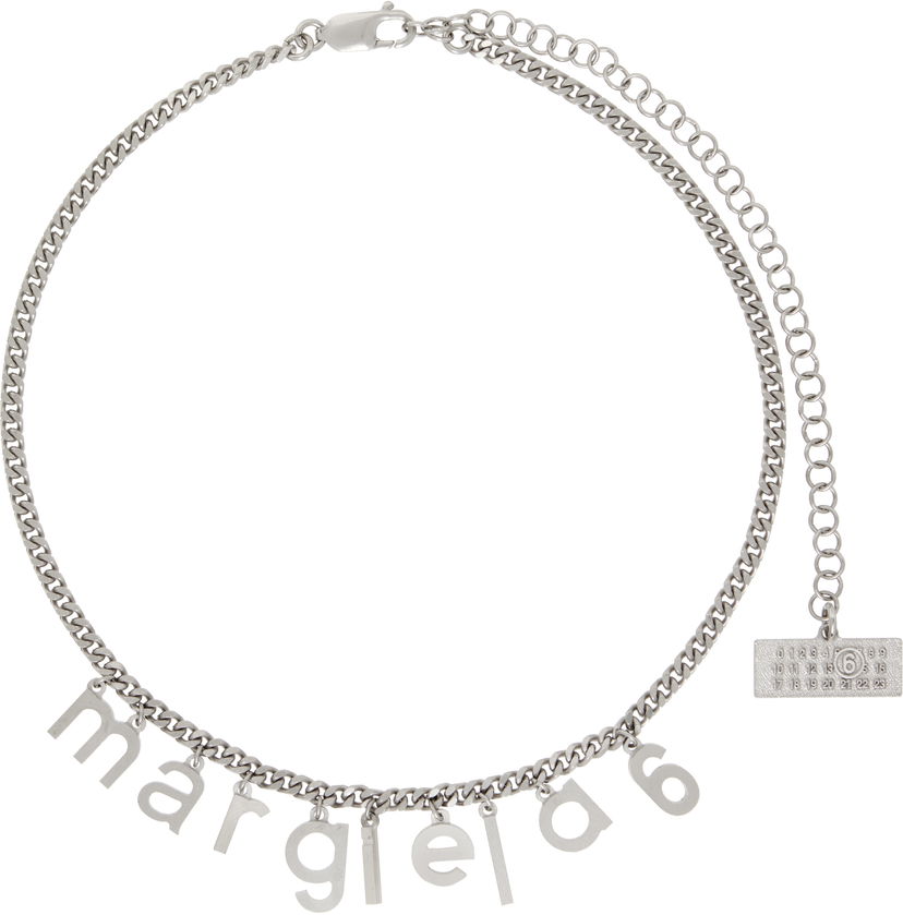 Halskæde Maison Margiela MM6 Maison Margiela Letter Logo Chain Necklace Metalisk | SM6UU0069 P7212