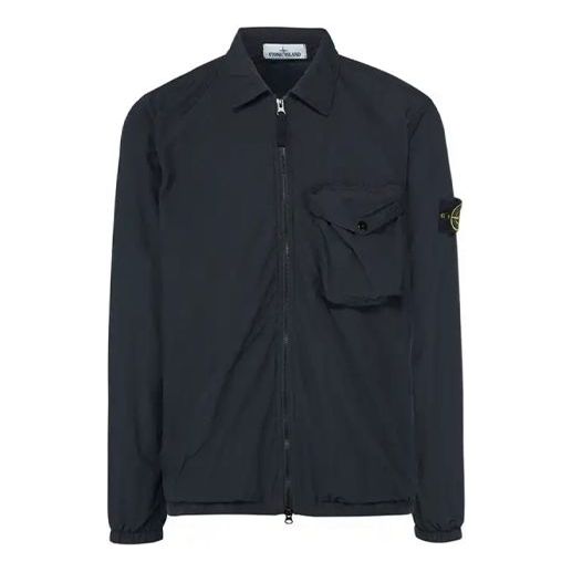 Vindjakke Stone Island Overshirt Mørkeblå | 751511803-V0029