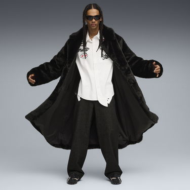 Frakker Puma Long Faux Fur Coat A$AP ROCKY x Flacko Sort | 633401_01, 0