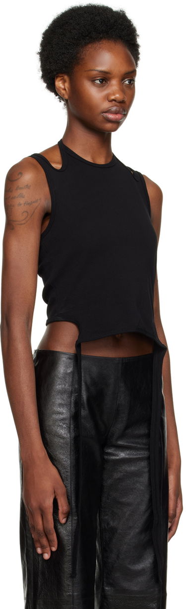 Tanktop Dion Lee Double Tie Crop Tank Top Hvid | A3398P21, 4