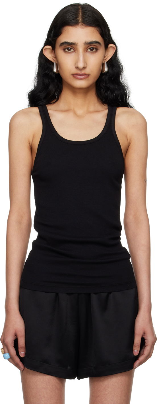 Tanktop AGOLDE Ribbed Tank Top Sort | A7278B-1095