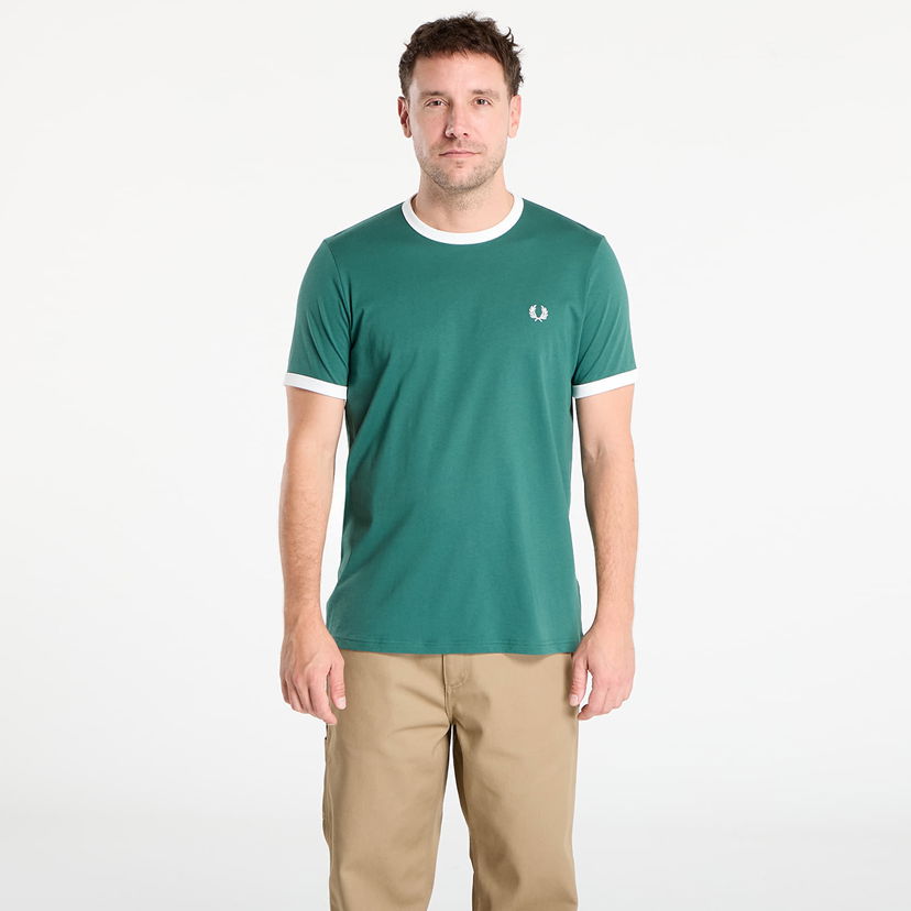 T-shirt Fred Perry Fred Perry Ringer T-Shirt Grøn | M3519 Z93