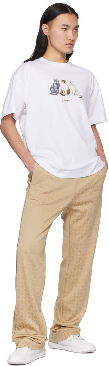 Joggingbukser Givenchy Shiny Monogram Jacquard Sweatpants Beige | BM51HS316G277, 3