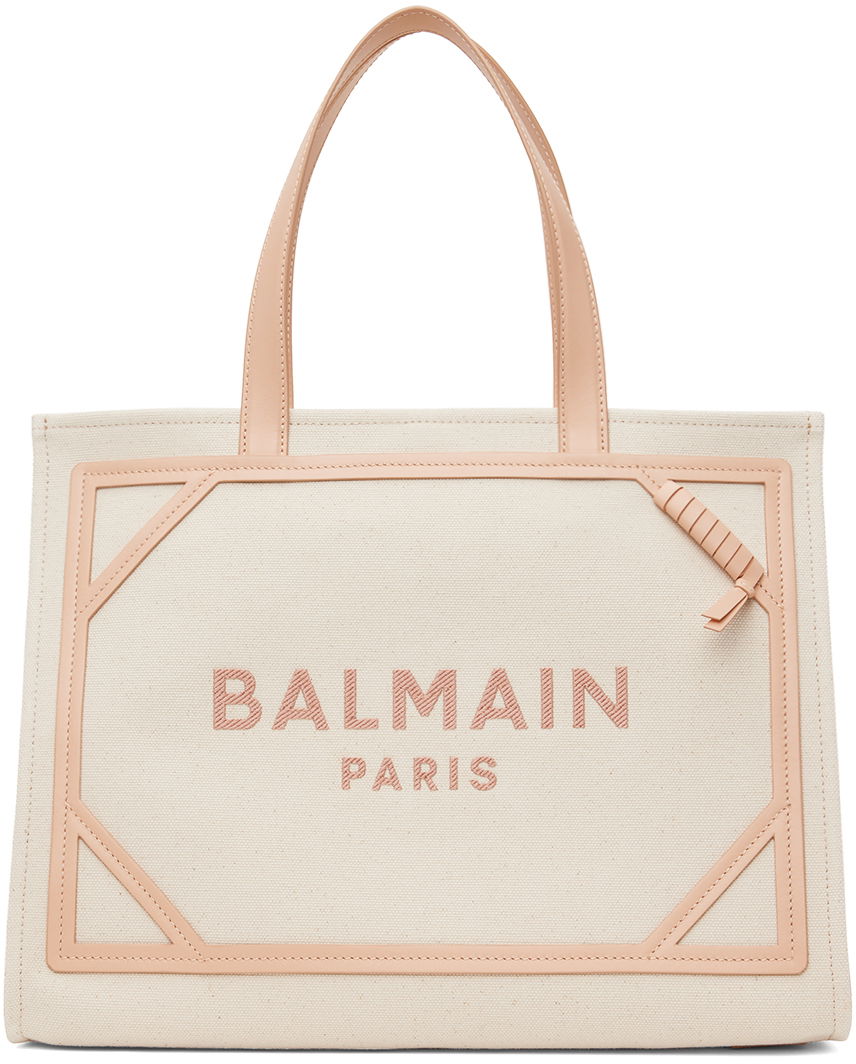 Mulepose Balmain B-Army 42 Tote "Off-White" Beige | CN1FF810TCDB, 0