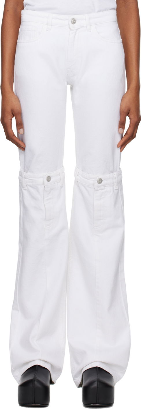Jeans Coperni Open Knee Jeans Hvid | COPP55251, 0