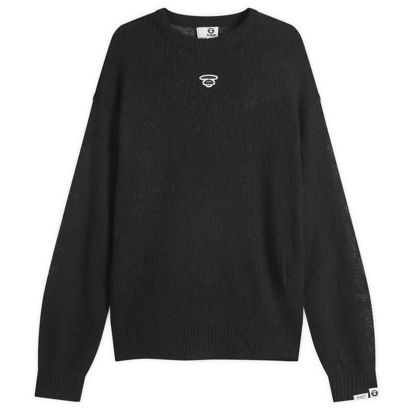 Sweater AAPE by A Bathing Ape AAPE Logo Mohair Knit Sweater, Size Large Sort | AAPKNMB373XXNBKX