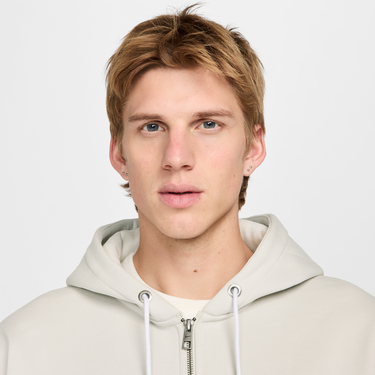 Sweatshirt Nike Nike Solo Swoosh Full-Zip Hoodie Beige | DR0403-072, 4