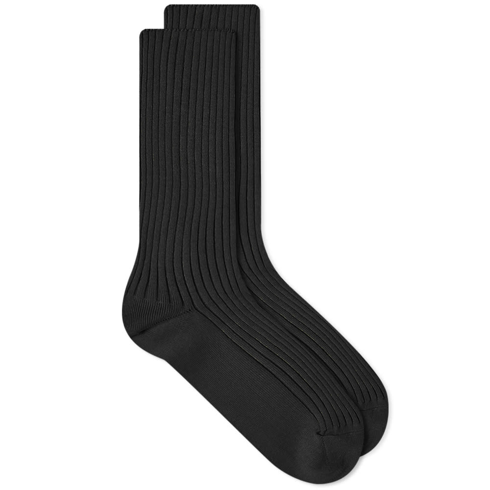 Sokker AURALEE Giza Cotton Sock Sort | A00S02SX-M-BLK, 0