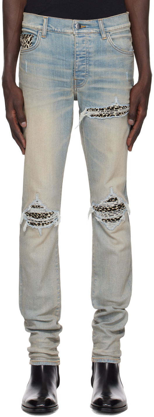 Jeans AMIRI Leopard MX1 Jeans Blå | AMDNSY1080