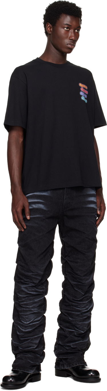 T-shirt We11done We11done Neon Logo Short Sleeved T-Shirt Sort | WD-TT2-25-752-U-BK, 3