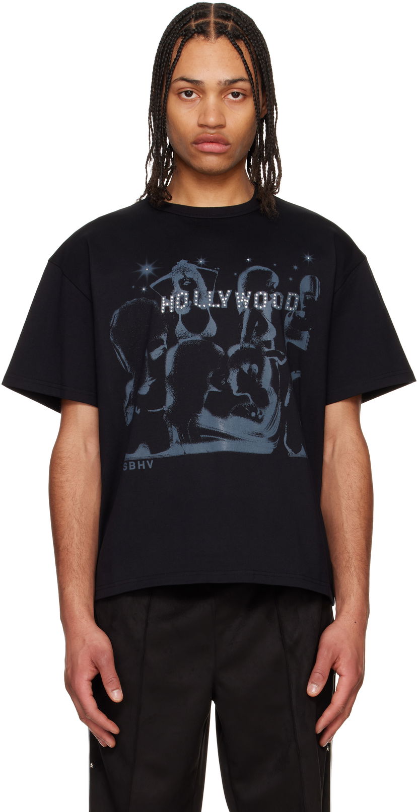 Crop top MISBHV MISBHV 'Hollywood' Graphic T-Shirt Sort | 250M111