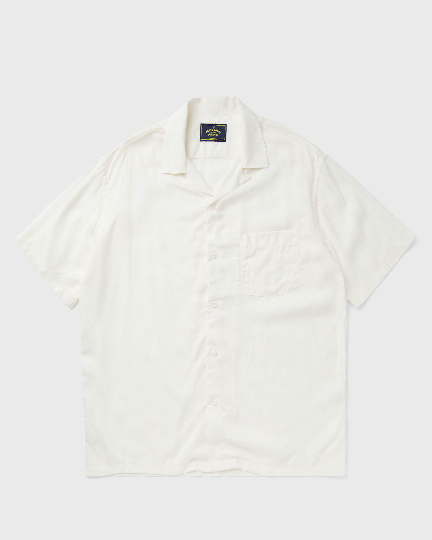 Skjorte Portuguese Flannel MODAL JACQUARD PALM TREE WHITE men Shortsleeves white in size:XXL Hvid | SS24.0061-WHITE, 0