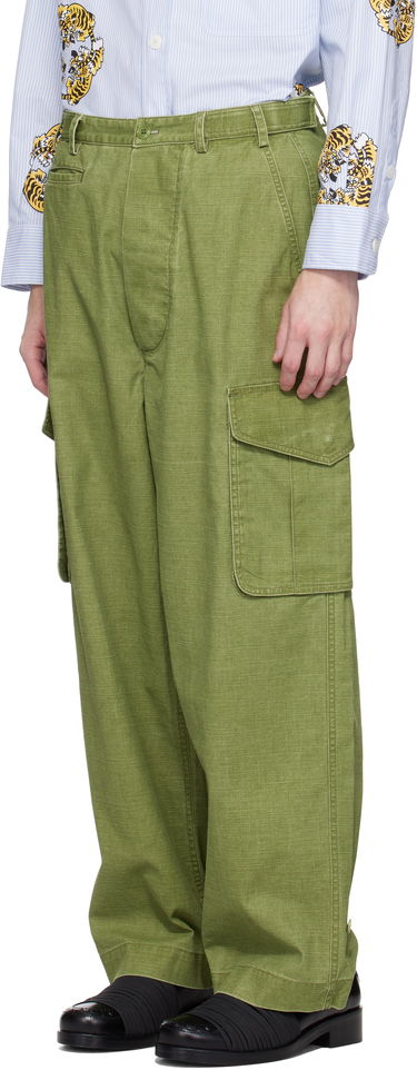 Cargo bukser KENZO Kenzo Paris Adjustable Cargo Pants Grøn | FF55PA2459GD, 3
