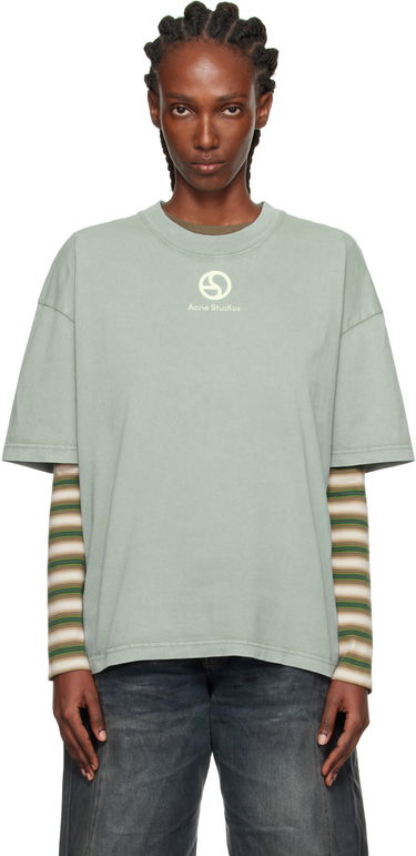 T-shirt Acne Studios Acne Studios Logo T-Shirt Grøn | CL0360-, 0