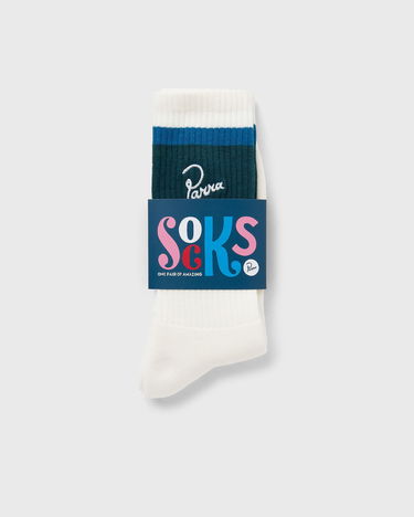 Sokker By Parra Signature Striped Crew Socks Hvid | 54175, 2