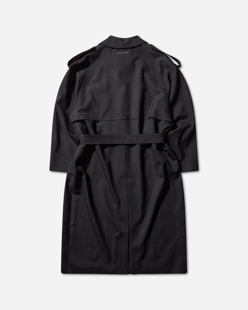 Trenchcoat Maison Margiela Wool Trench Coat Sort | SH2AH0013 900
